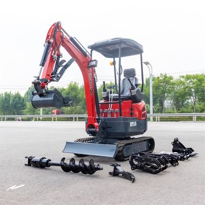 12 RPM Swing Speed 1800kg Mini Hydraulische Graafmachine met terugtrekbaar spoor voor efficiënt graven