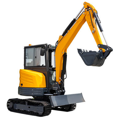 CE-gecertificeerde, EPA-conforme minigraver met hoge cabine en 885 mm draaicirkel achteraan